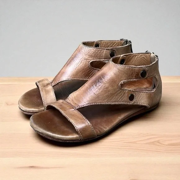 Bed Stu Soto Sandals Distressed in Tan Rustic Women’s Size 8 - Picture 5 of 13